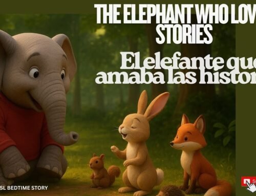 es👉 The Elephant Who Loved to Tell Stories  | Cuentos en Inglés para Niños – 👉Bilingual Story